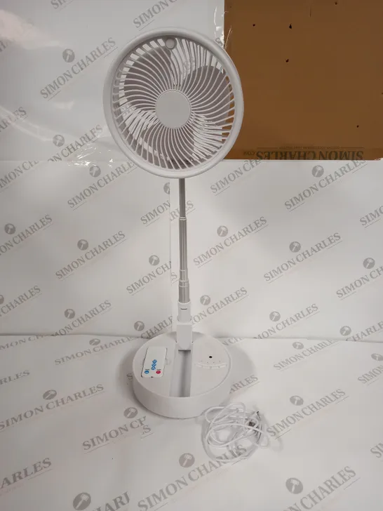 BELL & HOWELL OSCILLATING FOLDING RECHARGEABLE FAN, WHITE