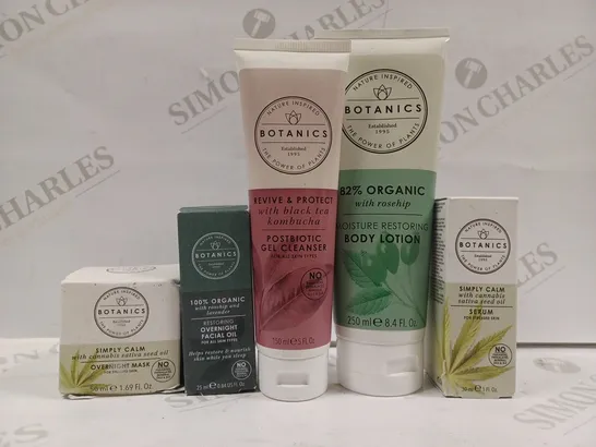 BOX OF APPROX 5 ASSORTED BOTANICS PRODUCTS TO INCLUDE OVERNIGHT MASK, GEL CLEANSER, SERIM, ETC 