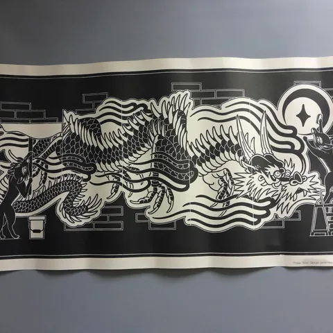 DRAGON WHEATPASTE LINOPRINT POSTER SIGNED MARK 2024 WITH TUBE