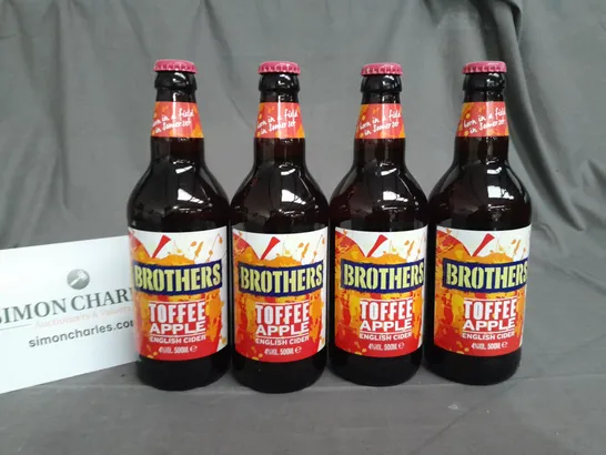 LOT OF 12 500ML BROTHERS TOFFEE APPLE ENGLISH CIDER