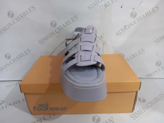 KOI FOOTWEAR RIAKUMA LILAC CROC CHUNKY SANDALS - EU 42