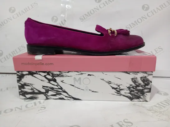 MODA IN PELLE SIZE 8 FRIANI TASSEL LOAFER FUSCHIA SUEDE