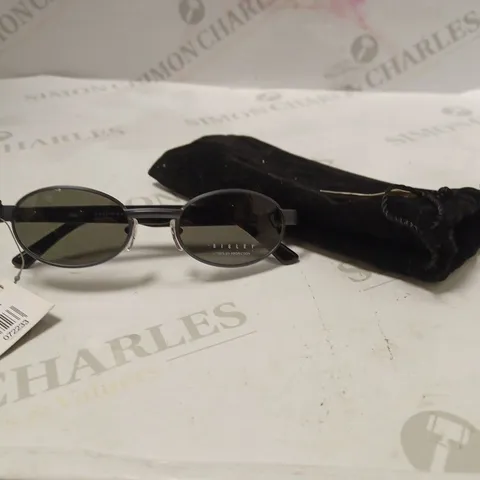 PAIR OF SISLEY SUNGLASSES IN POUCH. 100% UV PROTECTION - BLACK 