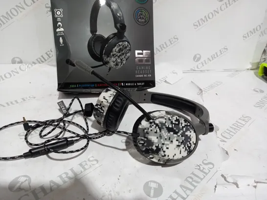 BOXED STEALTH CAMO GAMING HEADSET - CROSS PLATFORM