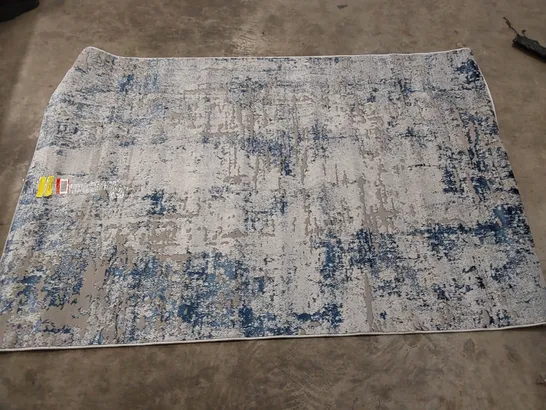 HARGIMONT POWER LOOM BLUE RUG // 160 X 230CM