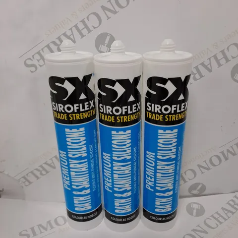 SET OF 3 SX SIROFLEX TRADE STRENGTH BATH & SANTARY SILICONE