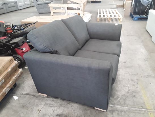 DESIGNER GREY FABRIC TWO SEATER SOFA