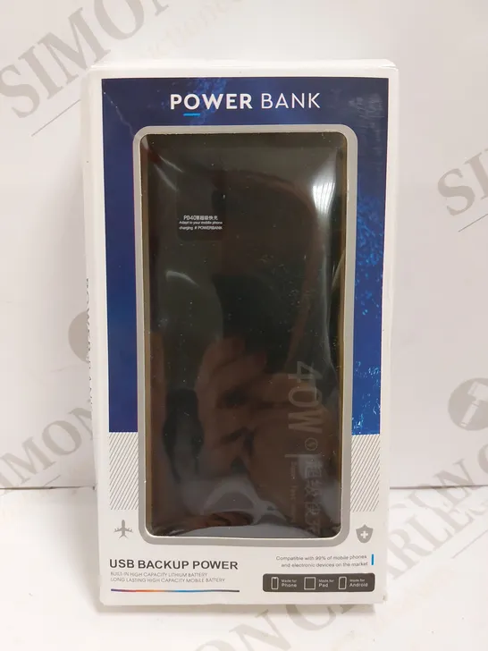 BOXED USB BACKUP POWER BANK - BLACK