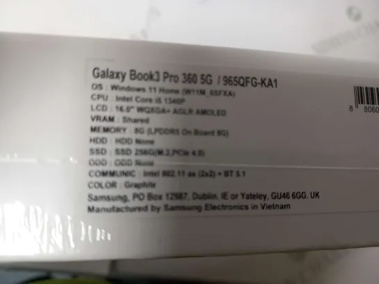 BOXED AND SEALED SAMSUNG GALAXY BOOK 3 PRO 360 5G 