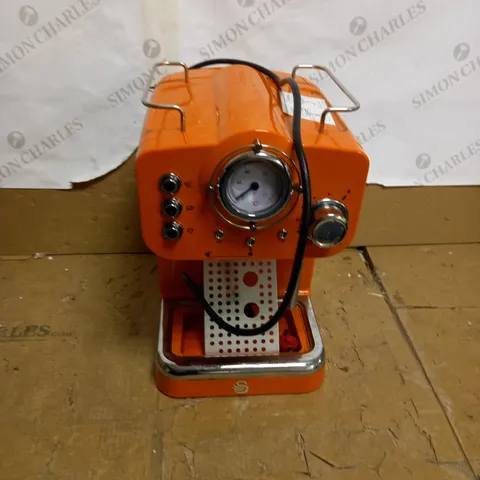 SWAN RETRO PUMP ESPRESSO COFFEE MACHINE - ORANGE