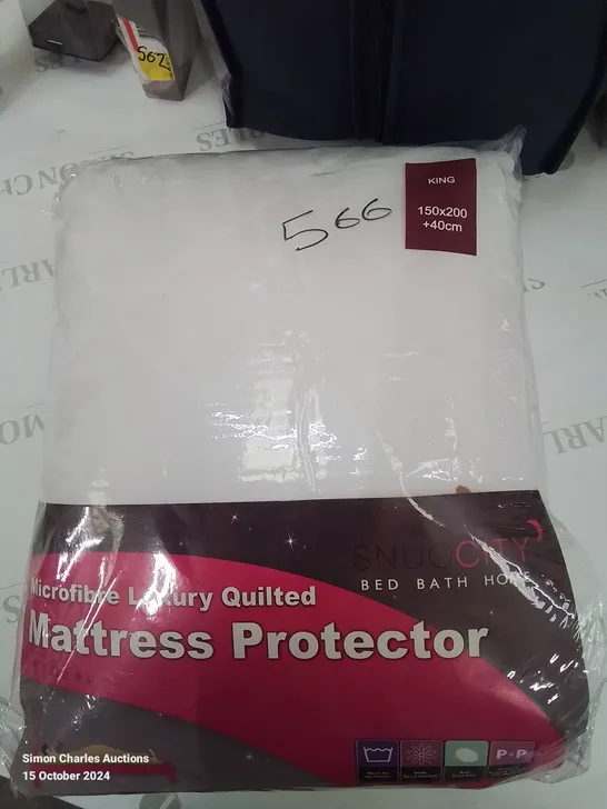 BAGGED HYPOALLERGENIC MATTRESS PROTECTOR // SIZE: KING 