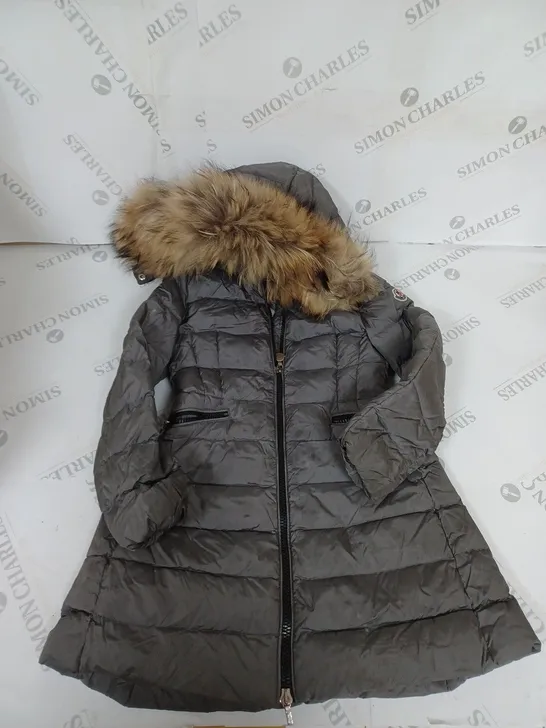 MONCLER PADDED COAT WITH FAUX FUR HOOD SIZE UNSPECIFIED