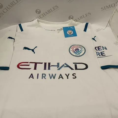 PUMA MANCHESTER CITY WHITE SHIRT - SIZE UK L