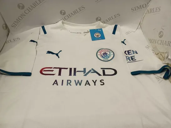 PUMA MANCHESTER CITY WHITE SHIRT - SIZE UK L