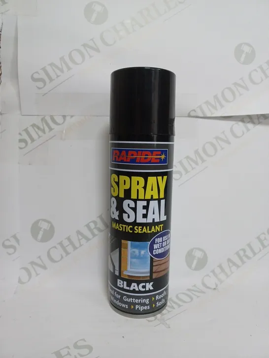 BOX OF 12 RAPIDE SPRAY & SEAL MASTIC SEALANT BLACK