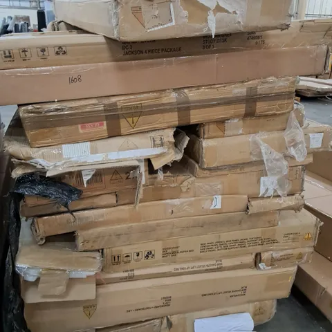 PALLET OF ASSORTED FLAT PACK FURNITURE PARTS 