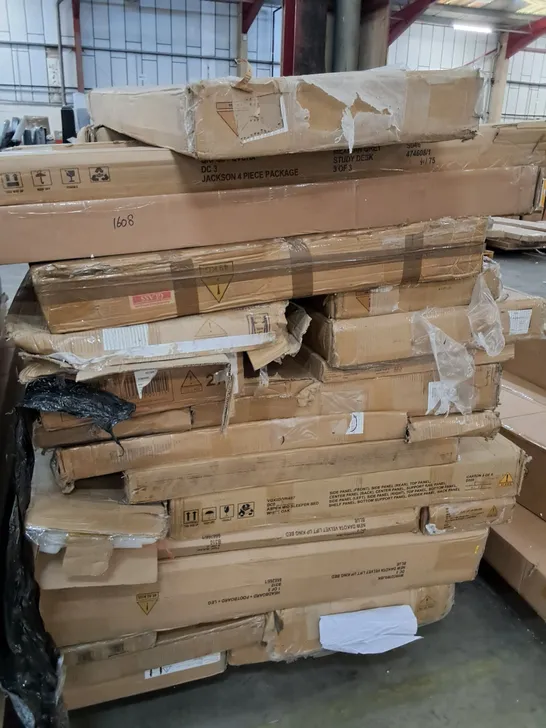 PALLET OF ASSORTED FLAT PACK FURNITURE PARTS 