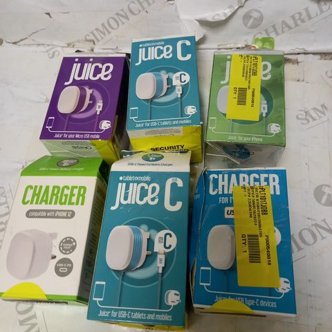 LOT OF APPROX. 6 ASSORTED MOBILE CHARGERS