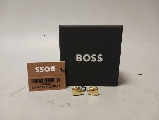 BOSS EA HONEY GOLDEN HEART BOSS EAR RINGS 