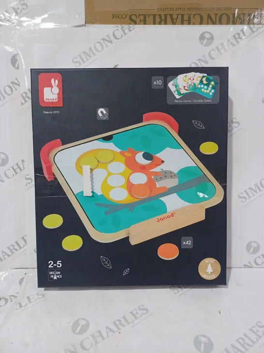 BOXED JANOD DEPUIS 1970 I AM LEARNING COLOURS - MAGNETIC CHIPS WOODEN TOY