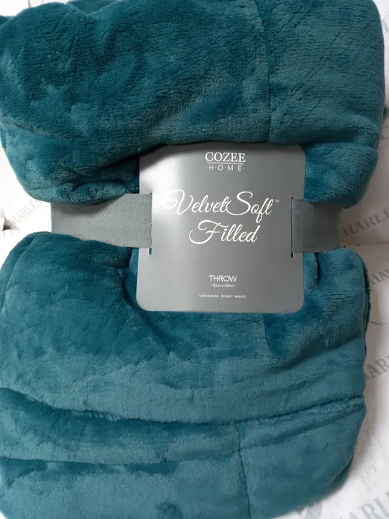 COZEE HOME VELVETSOFT FILLED THROW