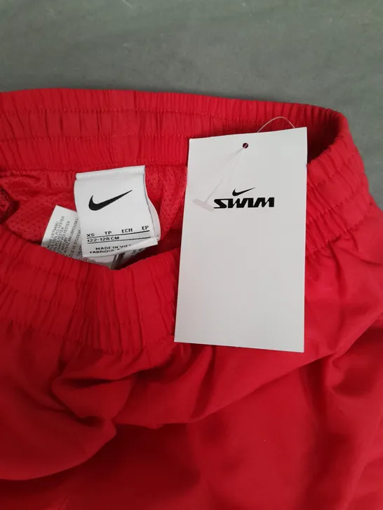 NIKE SWIM SWOOSH SHORTS IN RED - XS