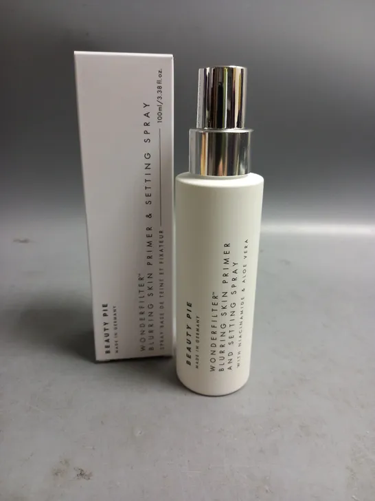 BOXED BEAUTY PIE WONDERFILTER BLURRING SKIN PRIMER AND SETTING SPRAY 100ML