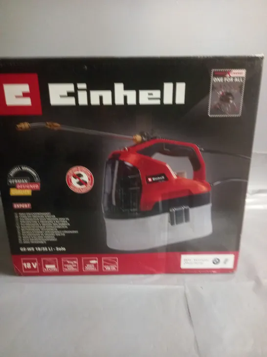 BOXED EINHELL CORDLESS PRESSURE SPRAYER - GE-WS 18/35 LI