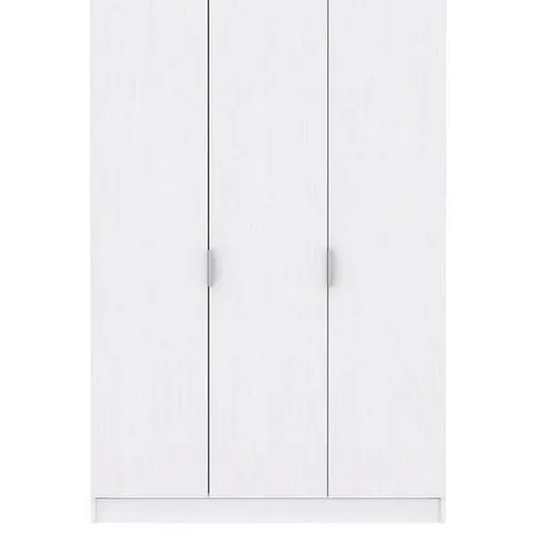 BOXED LADNER 3 DOOR WARDROBE WHITE OAK (2 OF 2 BOXES)