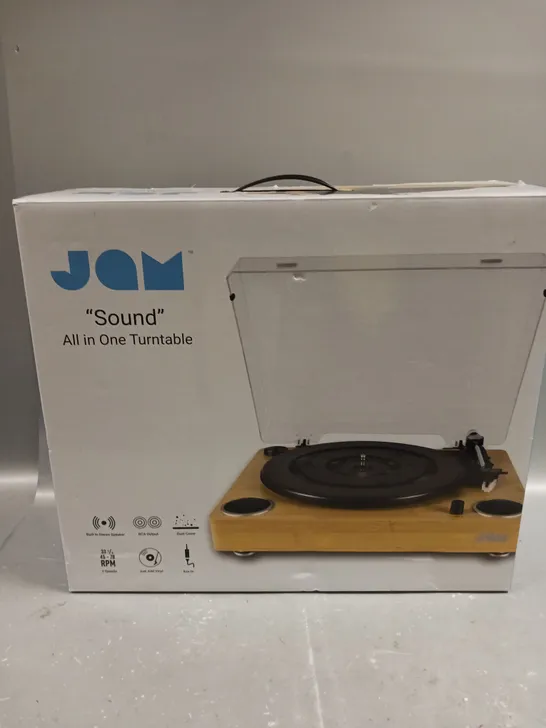 BOXED JAM SOUND ALL IN ONE TURNTABLE 