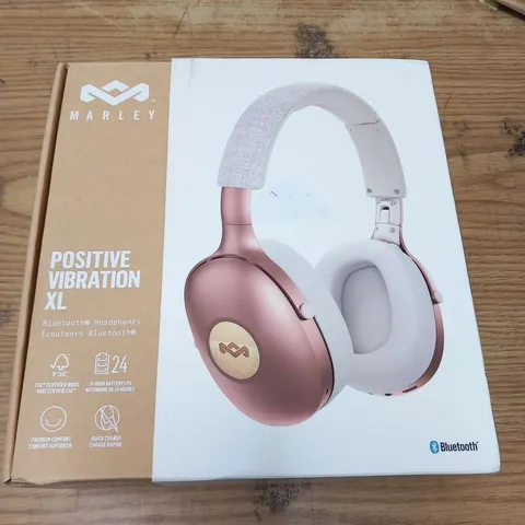 BOXED HOUSE OF MARLEY POSITIVE VIBRATION XL BLUETOOTH HEADPHONES EM-JH141-CP