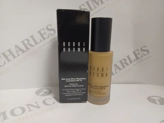 BOXED BOBBI BROWN SKIN LONG WEAR WEIGHTLESS FOUNDATION SPF15 - W-054 NATURAL TAN 