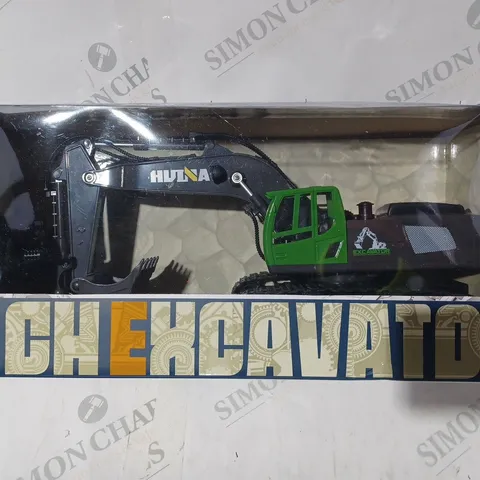 BOXED HUI NA TOYS 1558 1:18 SCALE DIE-CAST 11 CH EXCAVATOR MODEL