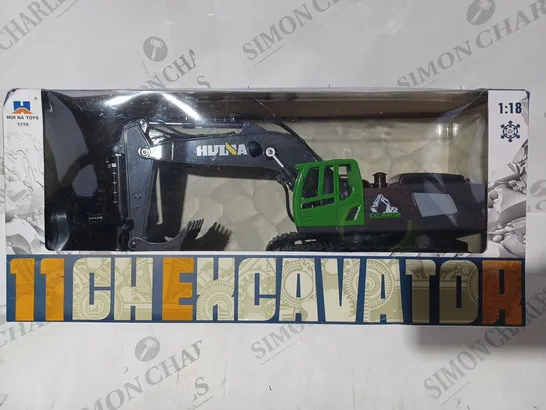 BOXED HUI NA TOYS 1558 1:18 SCALE DIE-CAST 11 CH EXCAVATOR MODEL