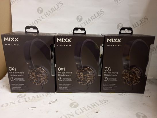 LOT OF APPROXIMATELY 24 BRAND NEW MIXX OX1 ON EAR WIRED HEADPHONES