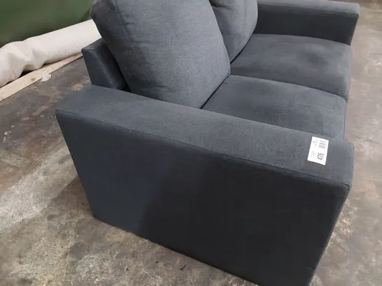 DESIGNER TWO SEATER SOFA CHARCOAL FABRIC 