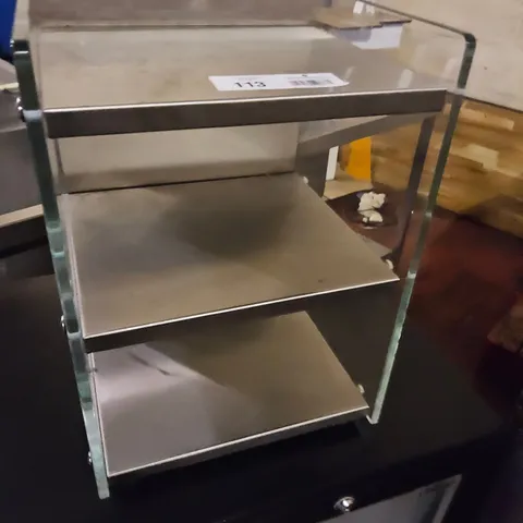 STAINLESS STEEL THREE TIER MOBILE UNIT