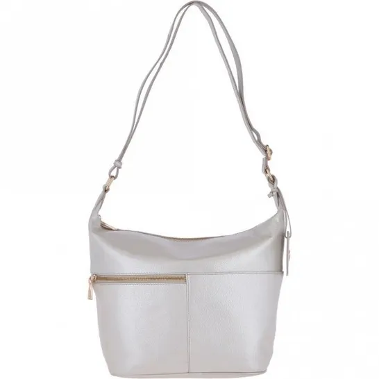 ASHWOOD LEATHER BAG IN SILVER