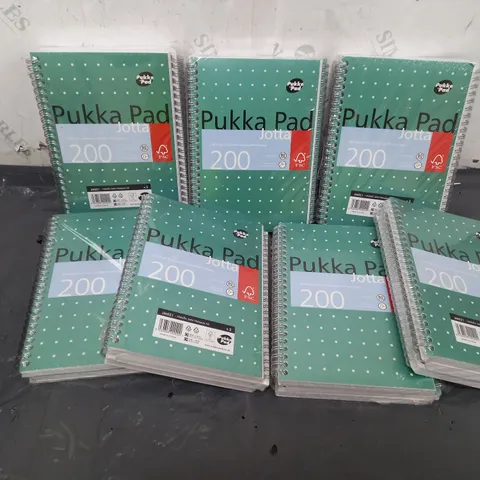 APPROXIMATELY 21 PUKKA PAD METALLIC JOTTA A5 200-PAGE NOTEPADS   