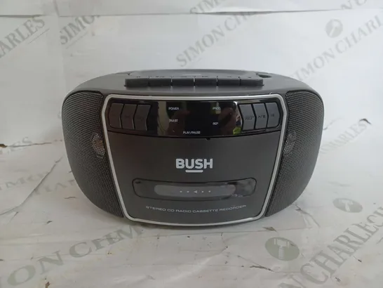 BOXED BUSH CD/CASSETTE BOOMBOX WITH RADIO