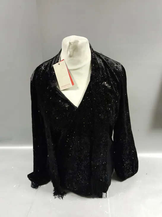 MONSOON TAMMY GLITTER SHIRT SIZE 14