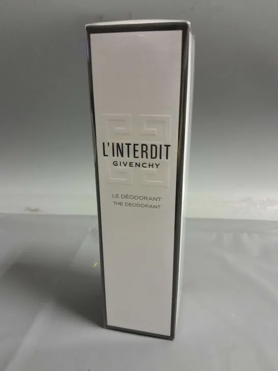 BOXED AND SEALED GIVENCHY L'INTERDIT DEODERANT 100ML