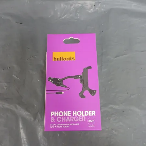 APPROXIMATELY 50 BOXED HALFORDS PHONE HOLDER & CHARGER