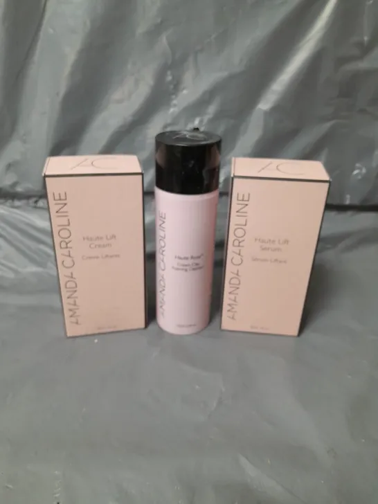 AMANDA CAROLINE SKIN CARE GIFT SET TO INCLUDE FOAMING CLEANSER 125ML, HAUTE LIFT SERUM 30ML AND HAUTE LIFT CREAM 30ML