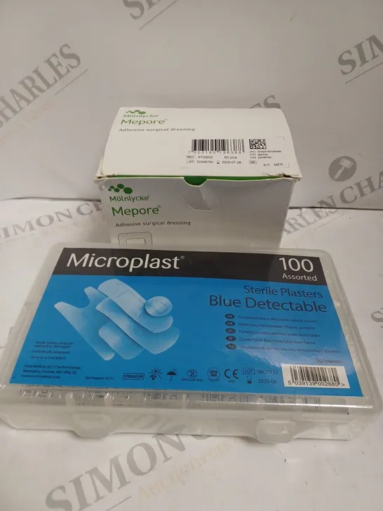 ADHESIVE SURGICAL DRESSINGS AND MICROPLAST BLUE PLASTERS 