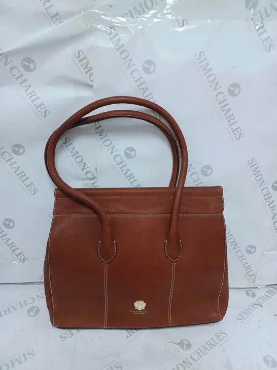 PAUL COSTELLOE BROWN LEATHER BAG