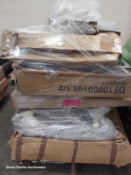 PALLET OF ASSORTED BOXED FURNITURE PARTS INCLUDING DINING TABLES 