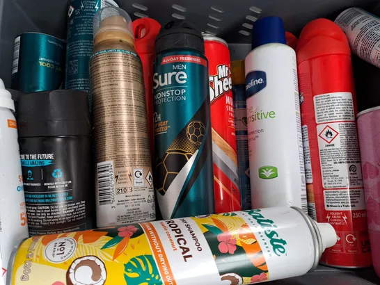 APPROXIMATELY 10 ASSORTED AEROSOL ITEMS IN INCLUDE SELF-TAN MIST, SHAVE GEL, DRY SHAMPOO, ETC- COLLECTION ONLY