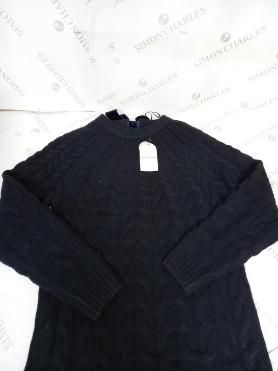 MONSOON NAVY KITTTED JUMPER SIZ S