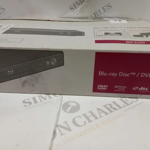 BOXED LG BLUE-RAY DISC/DVD PLAYER - BP250